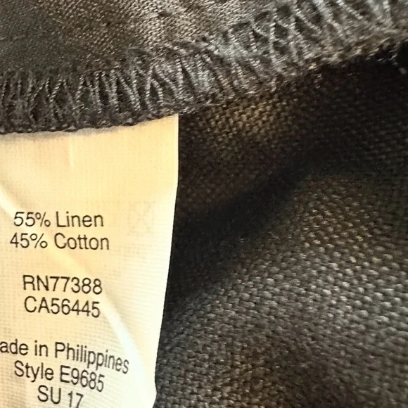 J Crew NWT Black Linen Blend Scalloped Hem 4” Inseam Shorts Women’s Size 14 - Picture 11 of 16